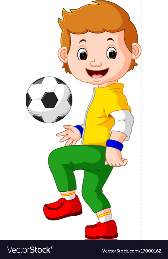 Cartoon Male Soccer Player Royalty Free Vector Image