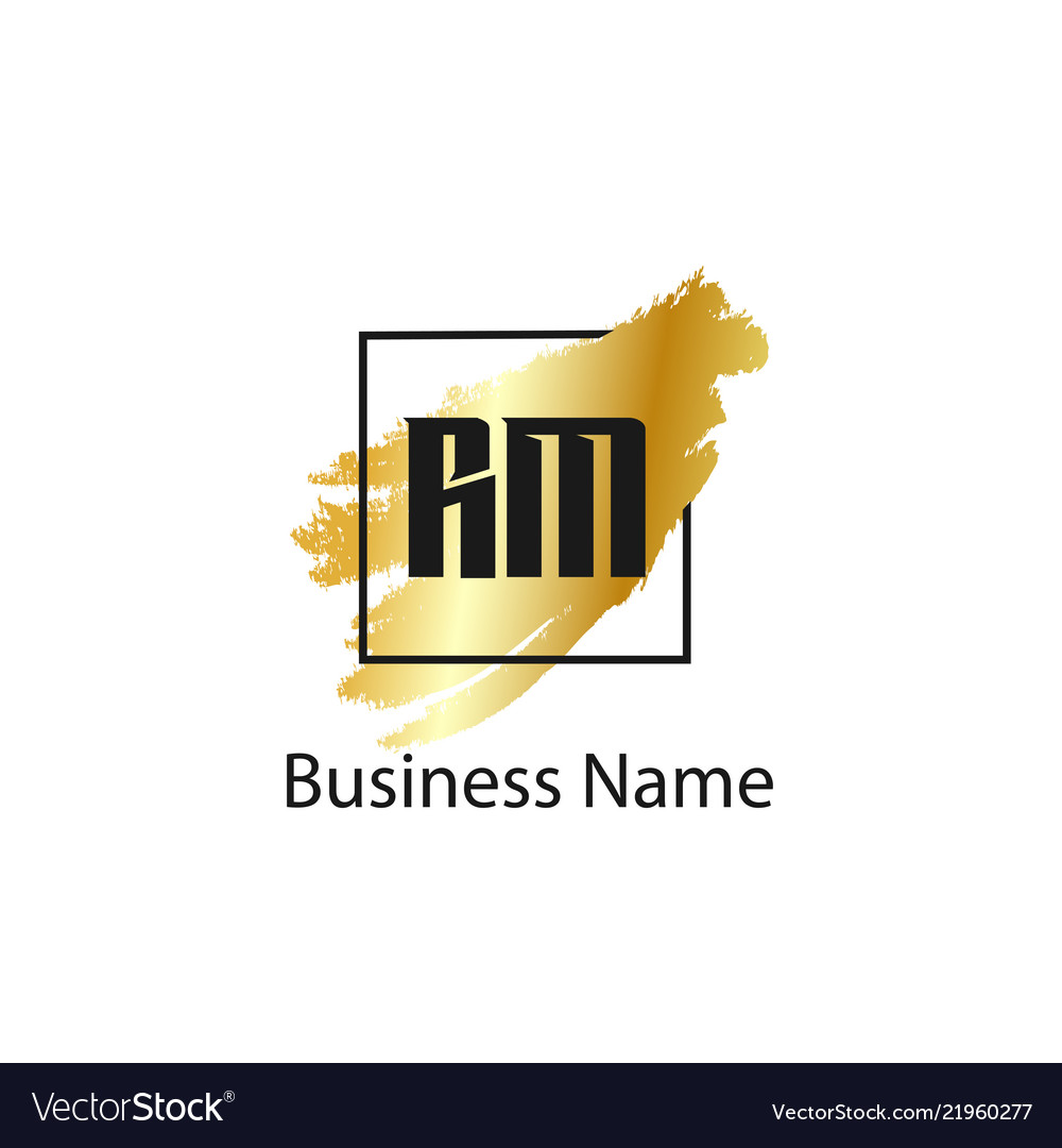 Initial Letter Rm Logo Template Design Royalty Free Vector