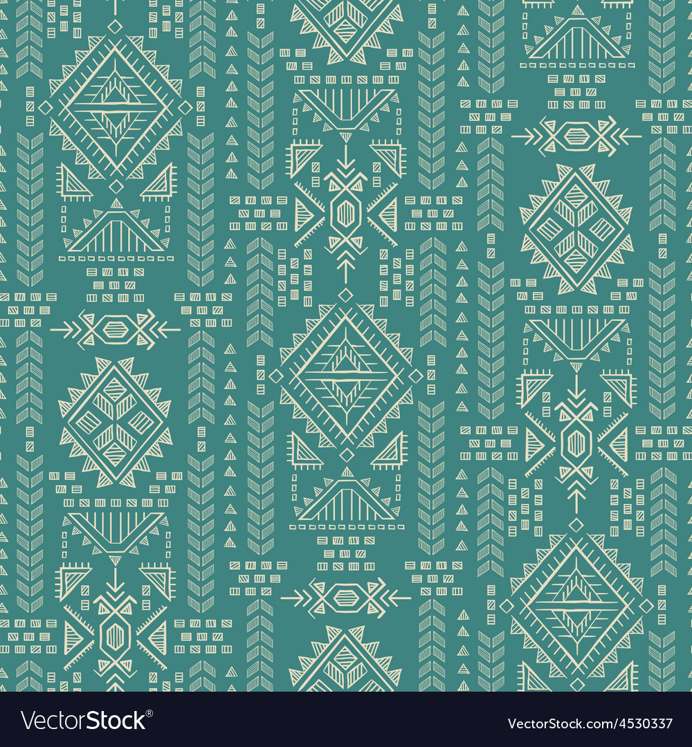 Tribal Mexican Vintage Ethnic Seamless Pattern Vector Image