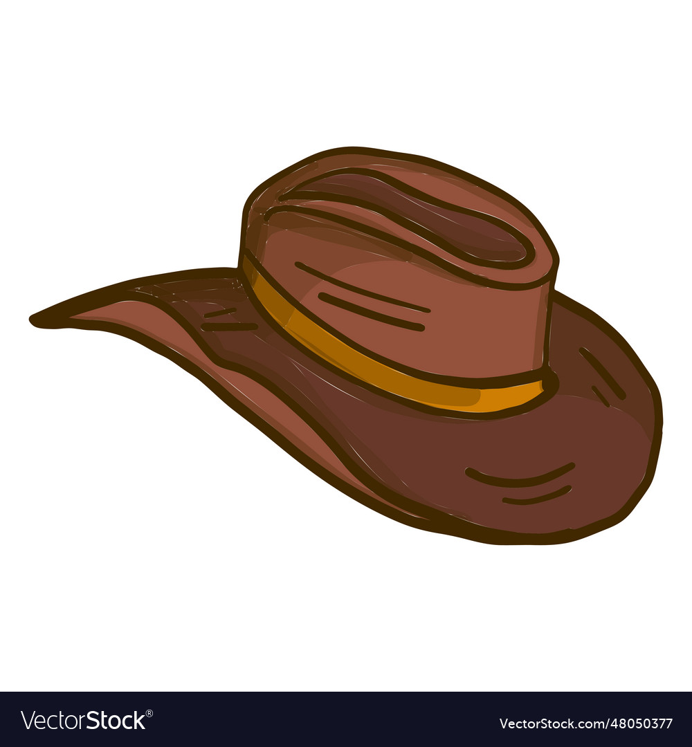 Cowboy Hat Cartoon Royalty Free Vector Image VectorStock