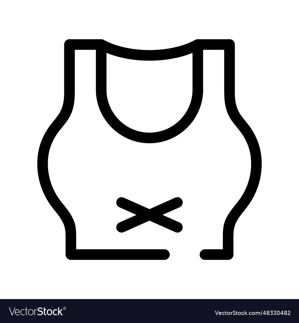 Sports Bra Icon Royalty Free Vector Image Vectorstock