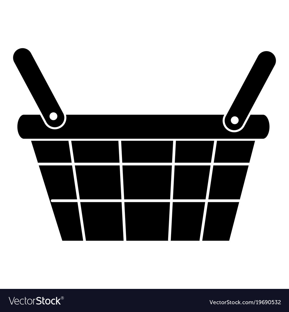 Shopping Basket Isolated Icon Royalty Free Vector Image