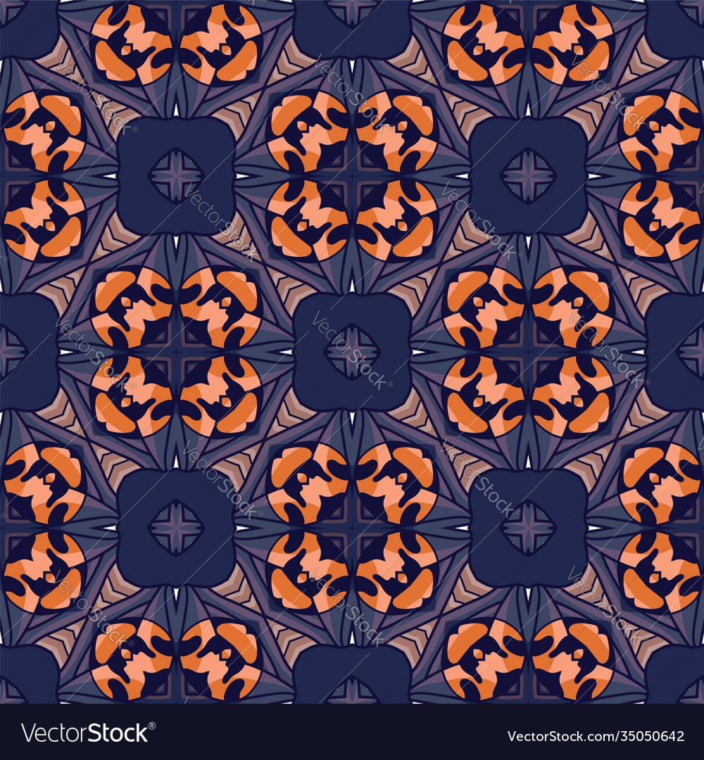 Vintage Seamless Flower Pattern Royalty Free Vector Image