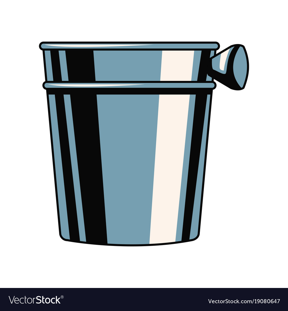 Empty Ice Bucket Royalty Free Vector Image Vectorstock