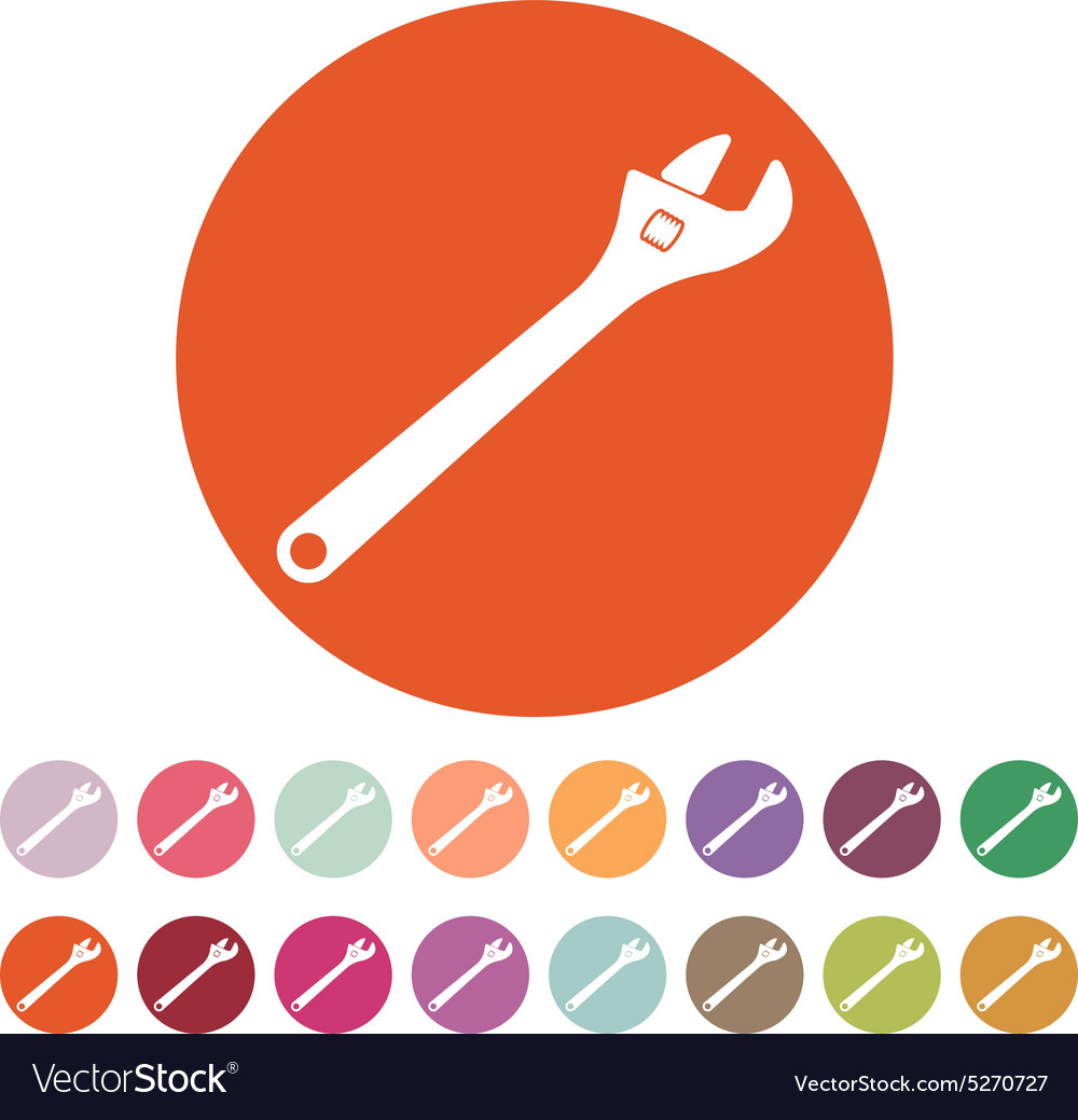 Adjustable Wrench Icon Royalty Free Vector Image