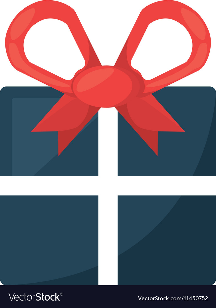 Gift Box Present Isolated Icon Royalty Free Vector Image