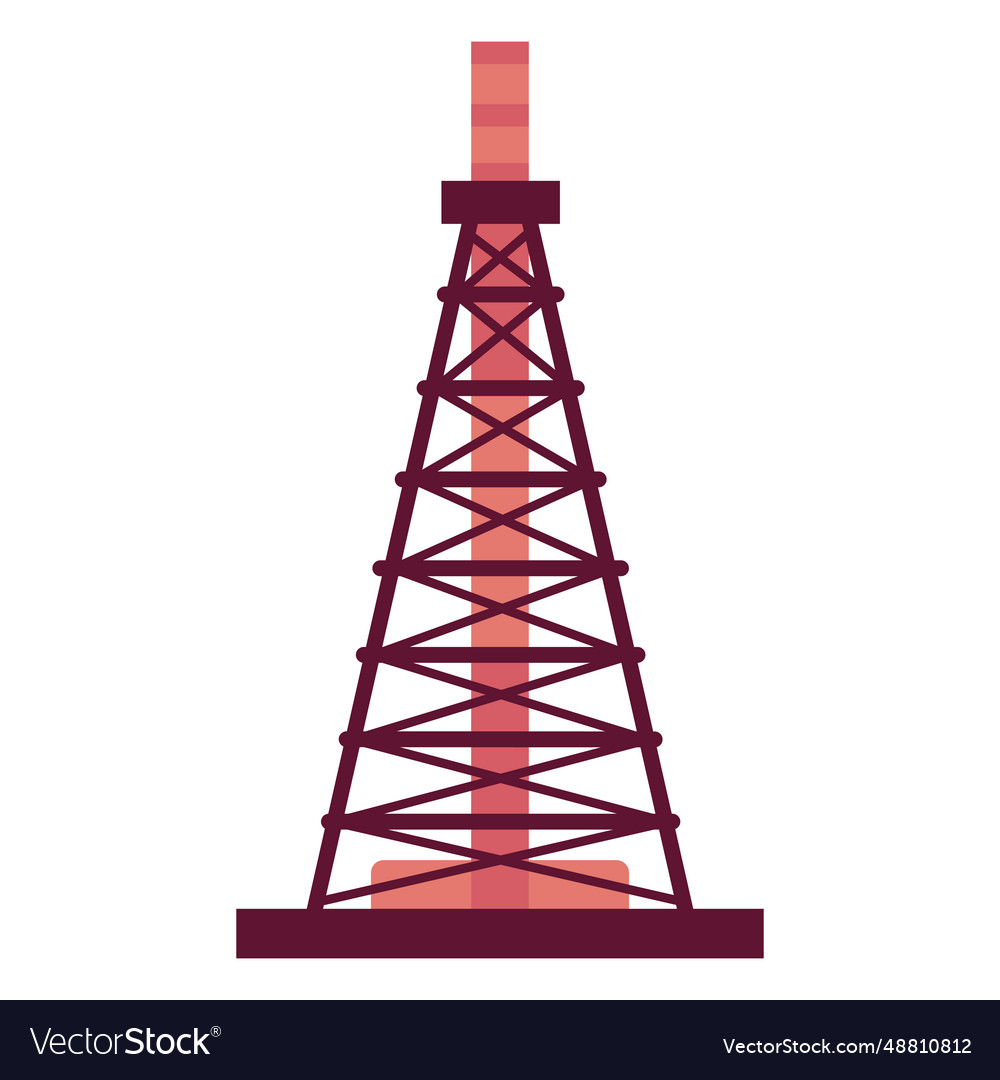 Extraction Tower Petrol Royalty Free Vector Image