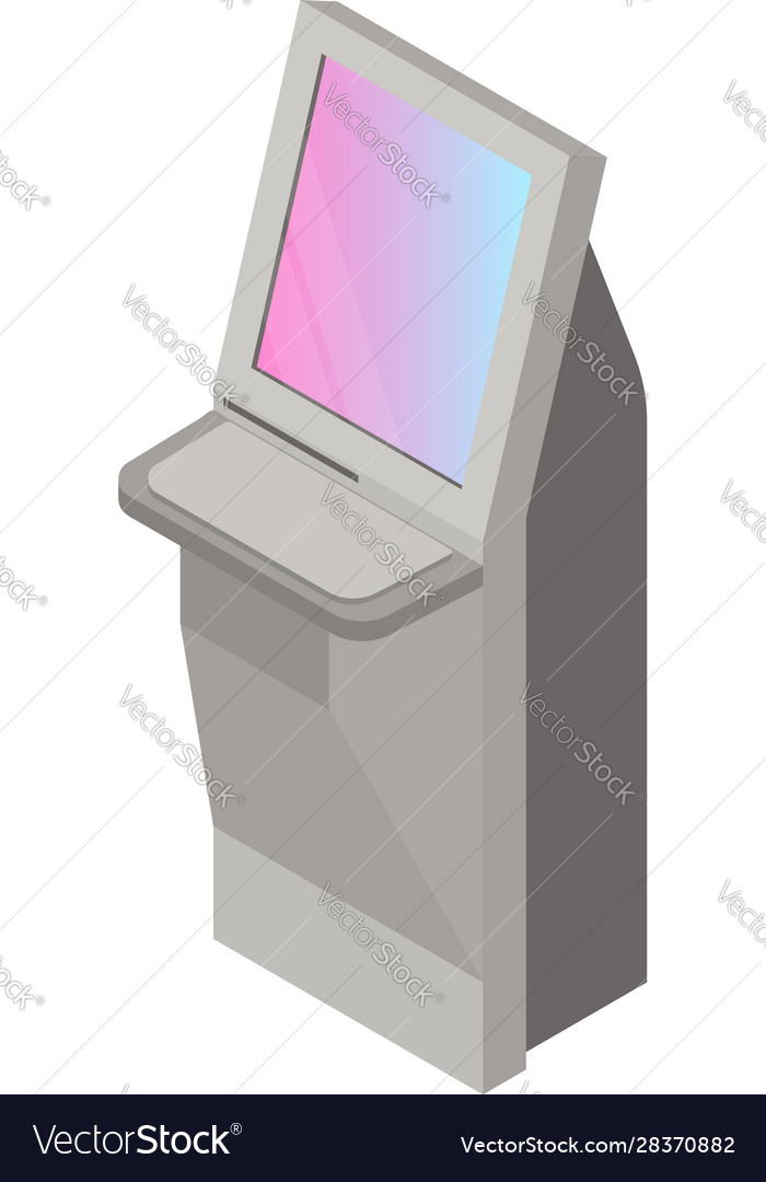 Kiosk Icon Isometric Style Royalty Free Vector Image