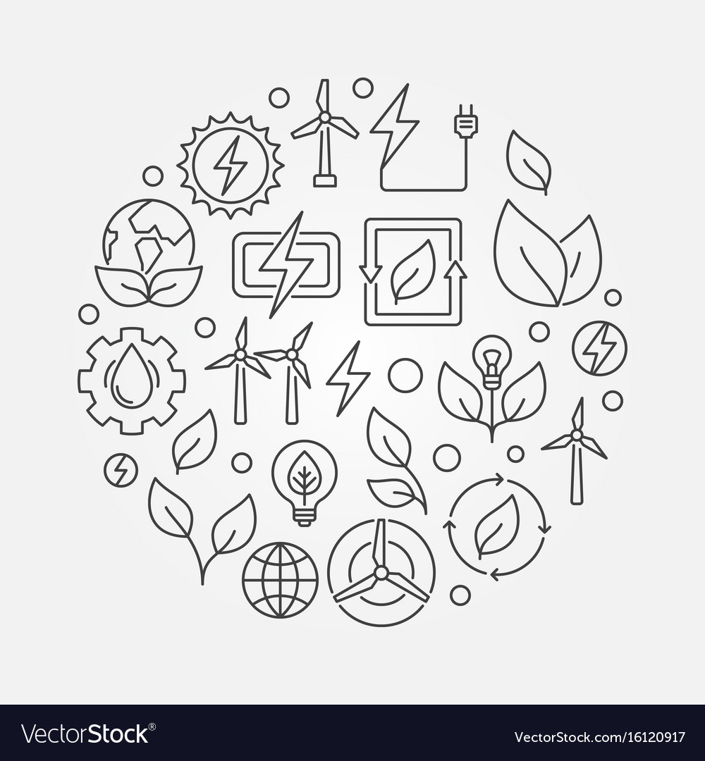 Renewable Energy Sources Royalty Free Vector Image