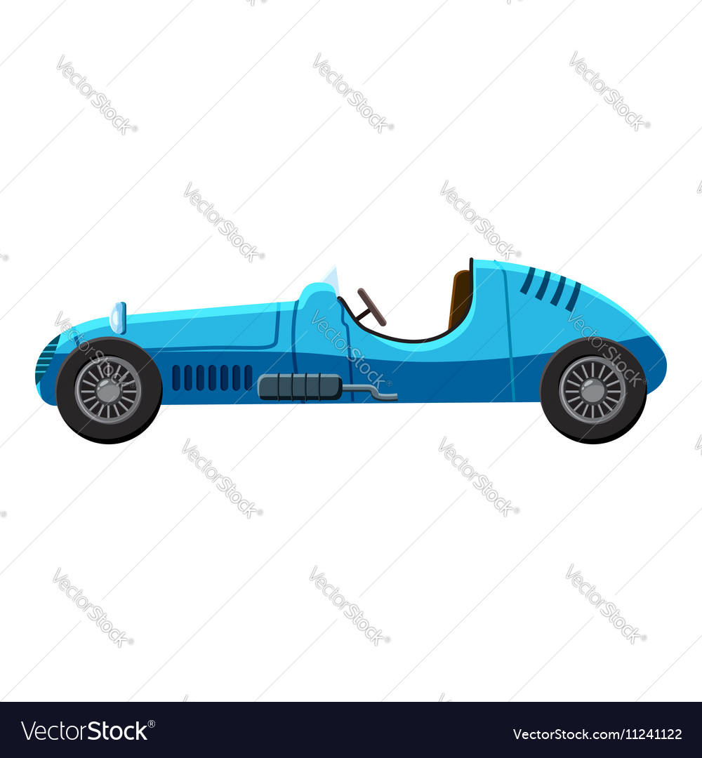 Blue Sport Car Side View Icon Isometric 3d Style Vector Image