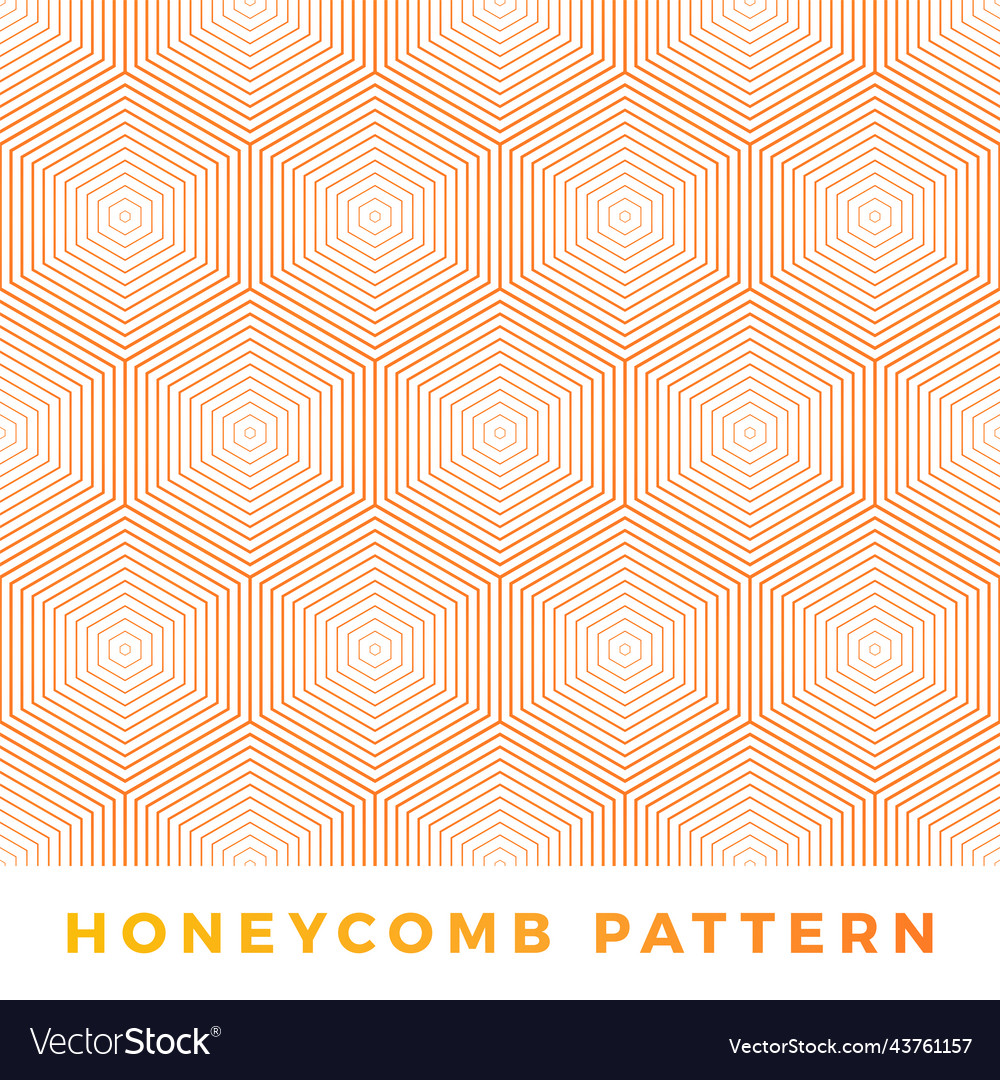 Abstract Line Honeycomb Seamless Pattern Natural Vector Image