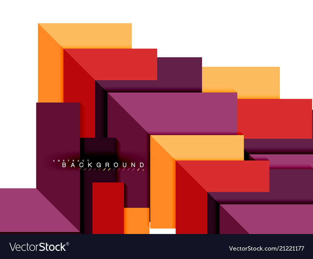 Multicolored Abstract Geometric Shapes Geometry Vector Image