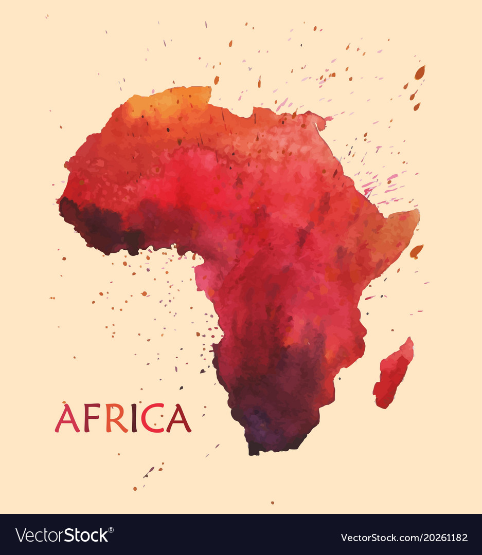 Stylized Map Of Africa Royalty Free Vector Image