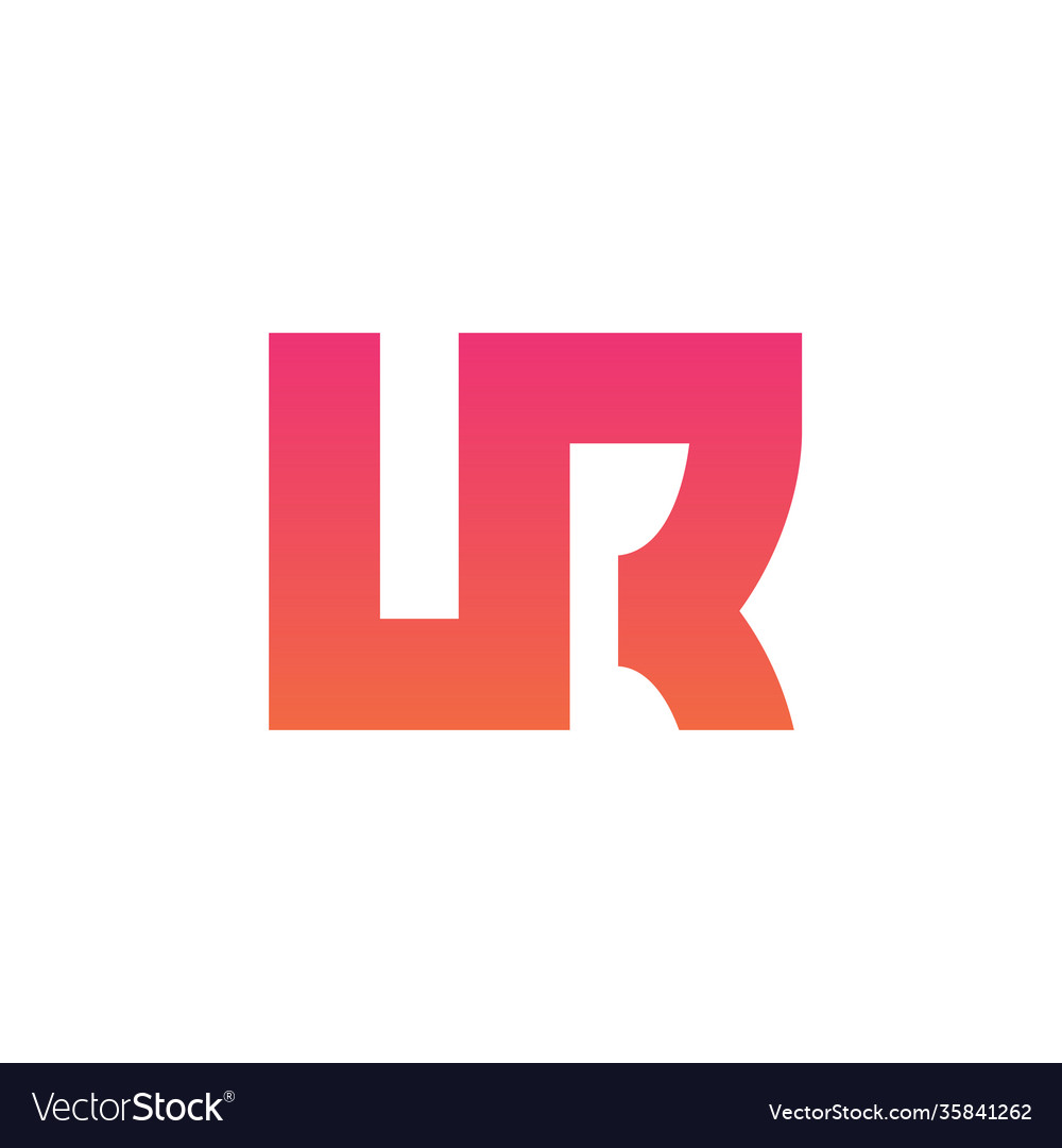 Initial Letter Ur Logo Icon Design Template Vector Image