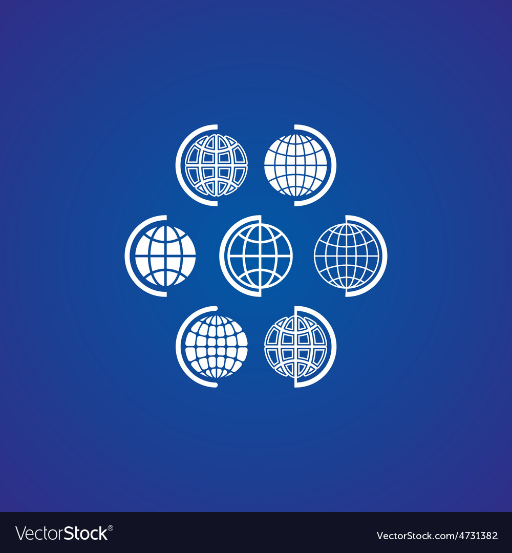 Globe Icons Royalty Free Vector Image Vectorstock