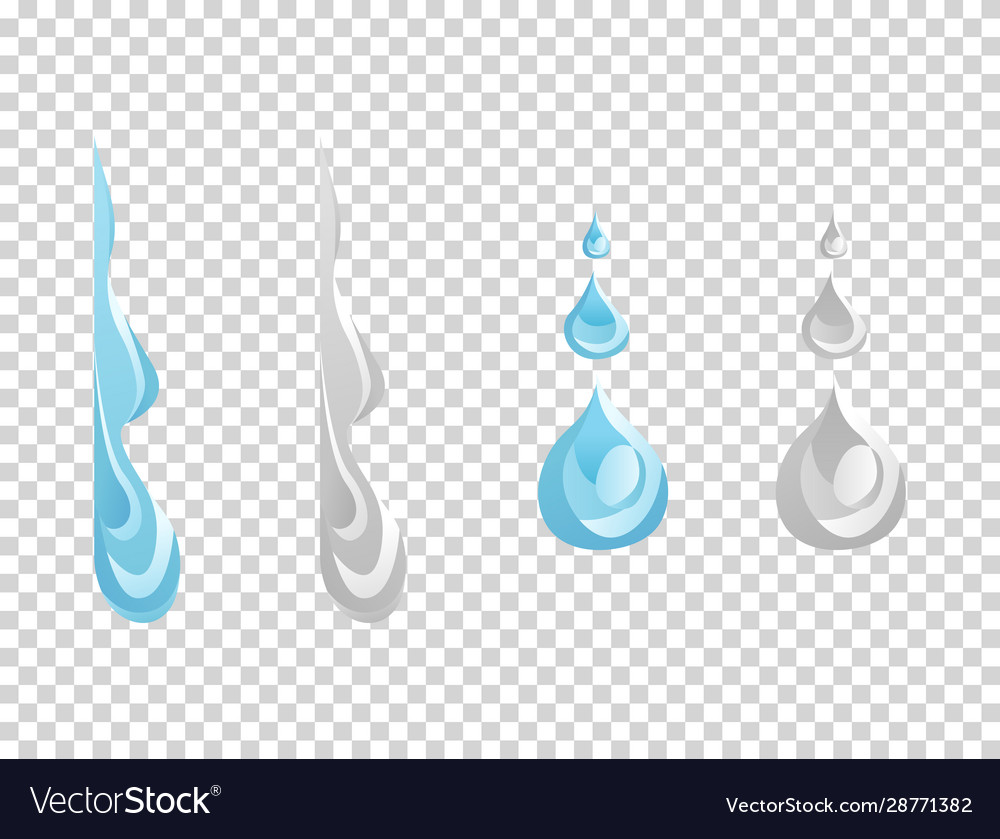 Water And Drop Icon Blue Wave And Water Splashe Vector Image