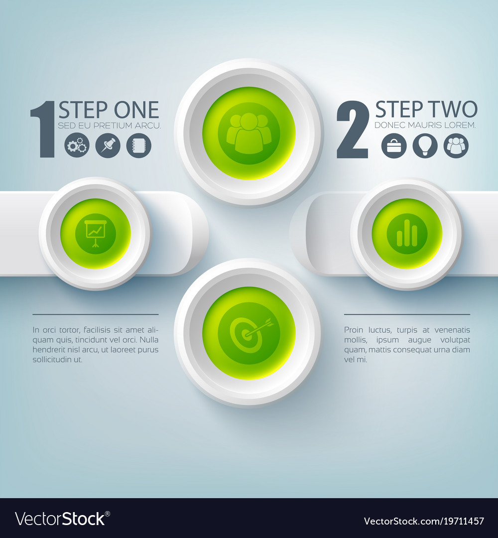 Business Infographic Step Royalty Free Vector Image