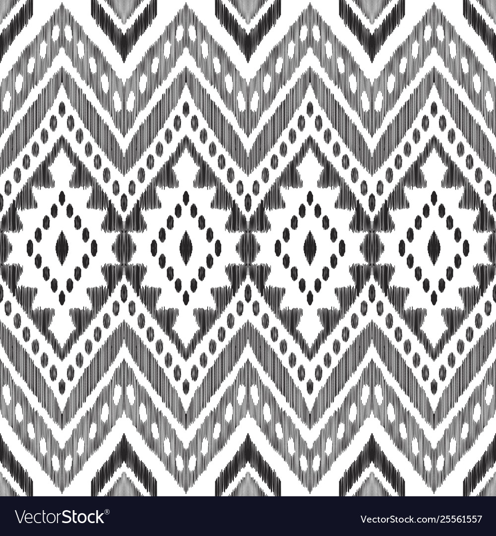 Black And White Chevron Seamless Pattern Vector Image