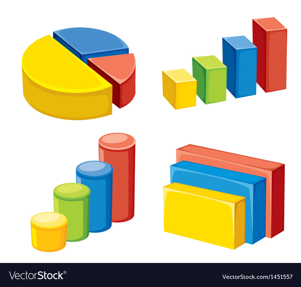 Colorful Geometric Or Graphs And Charts Royalty Free Vector