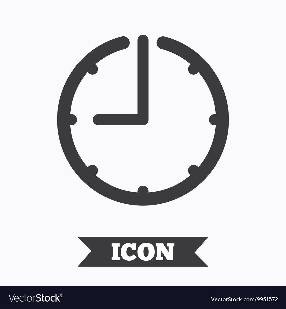 Clock Time Sign Icon Watch Or Timer Symbol Vector Image