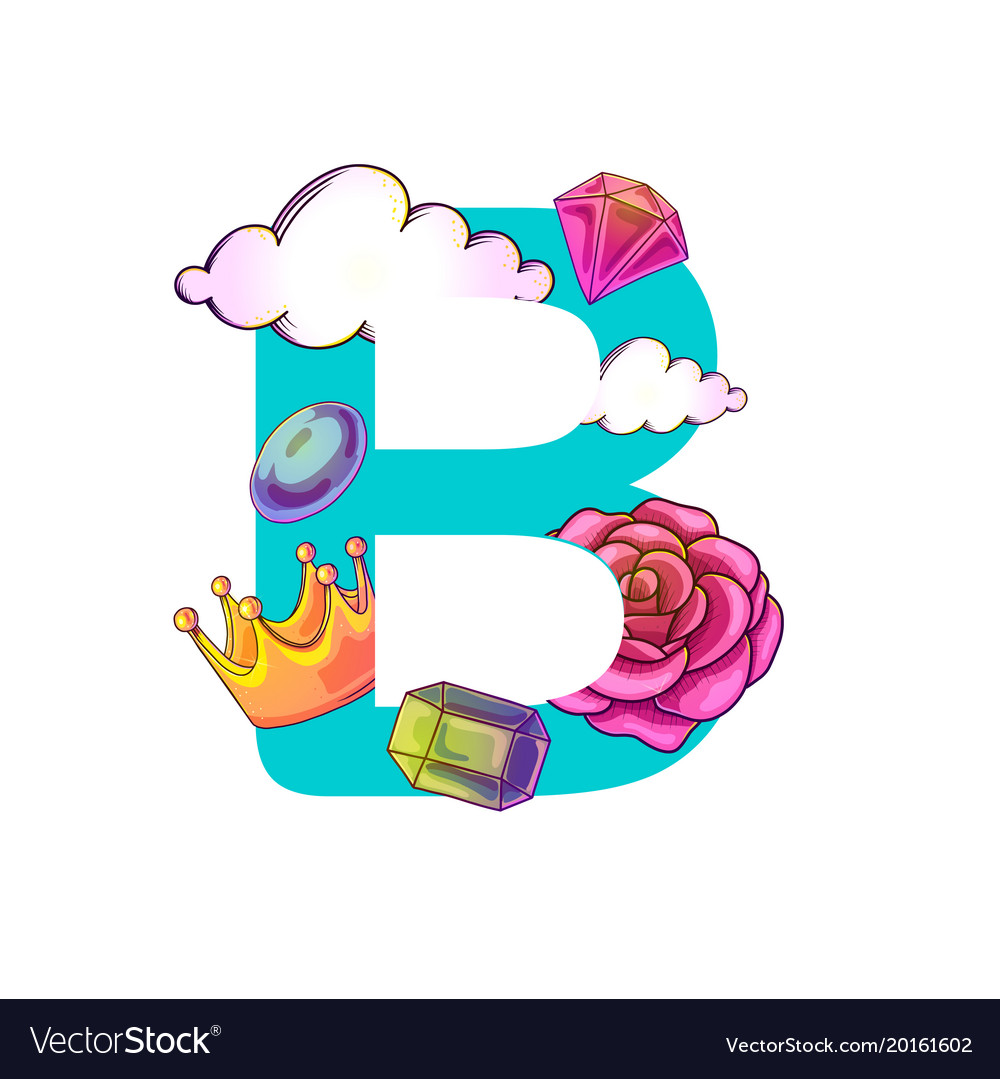 Cute Magic Letter Royalty Free Vector Image Vectorstock