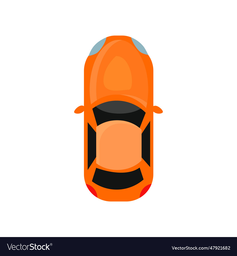 Orange Sport Car Royalty Free Vector Image Vectorstock