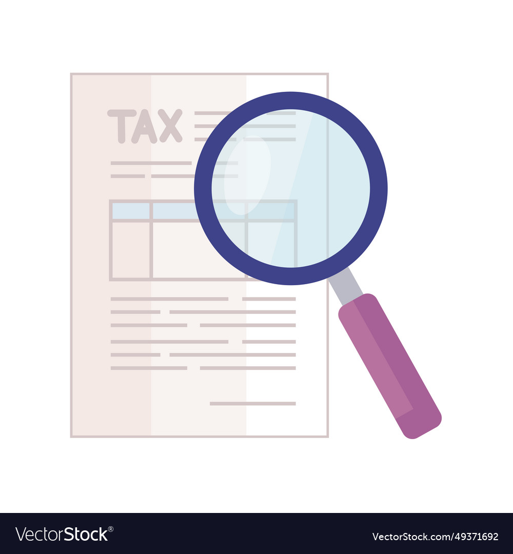 Tax Declaration Report Royalty Free Vector Image