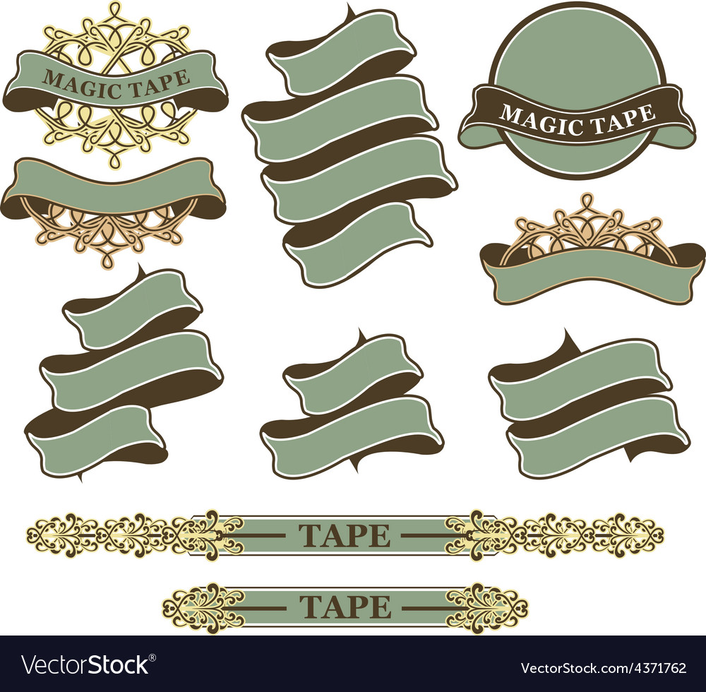 Set Of Vintage Ribbons And Banners Royalty Free Vector Image