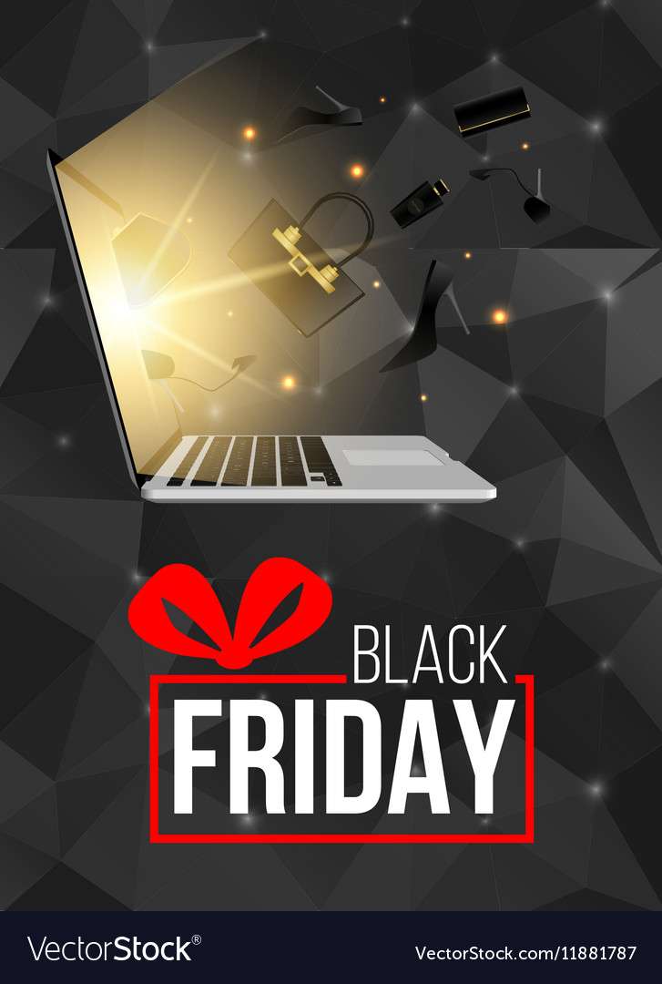 Abstract Black Friday Sale Layout Royalty Free Vector Image