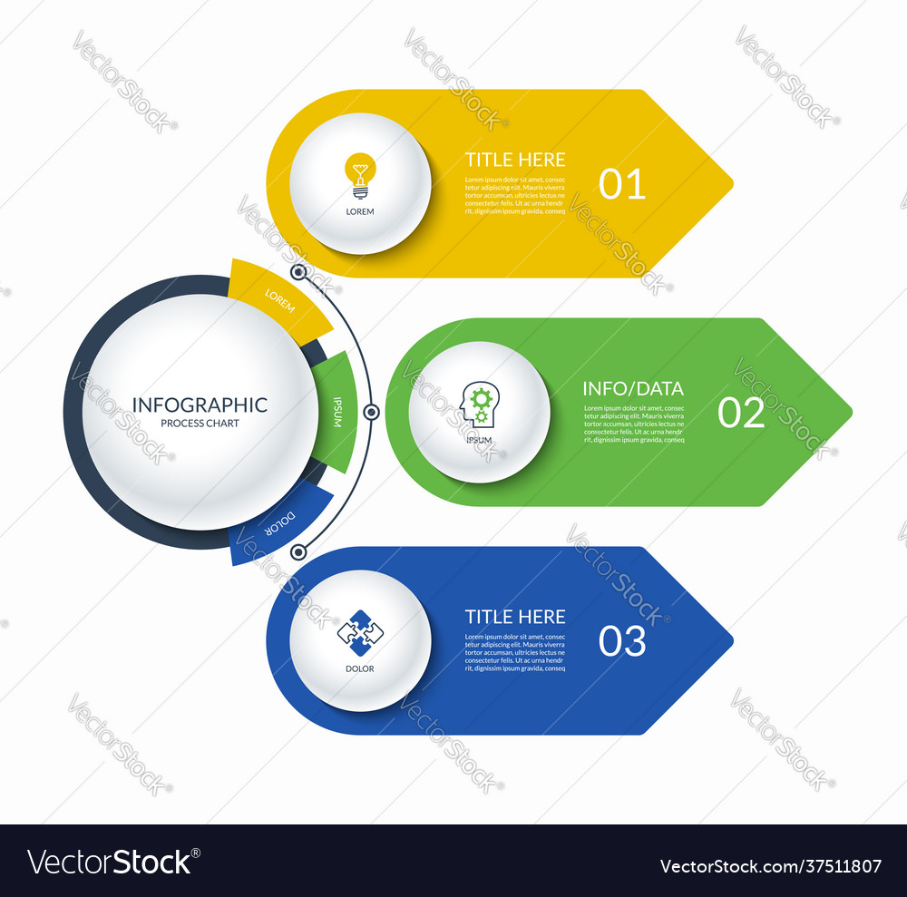 Infographic Semi Circle Template With Arrows Vector Image