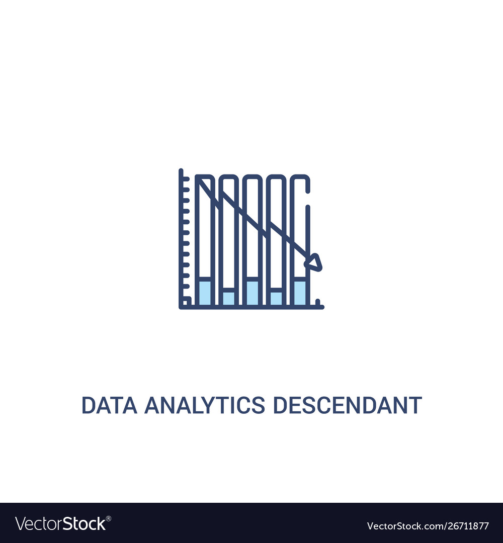 Data Analytics Descendant Graphic Concept Vector Image