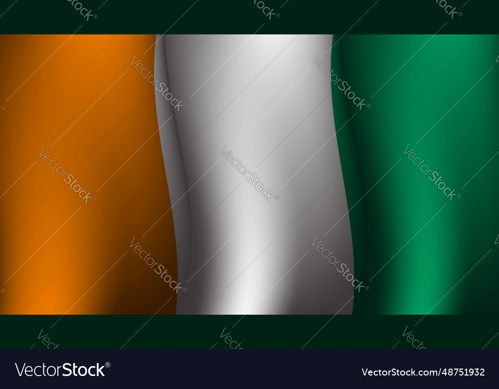 C Te Divoire Waving Flag Background Design Vector Image