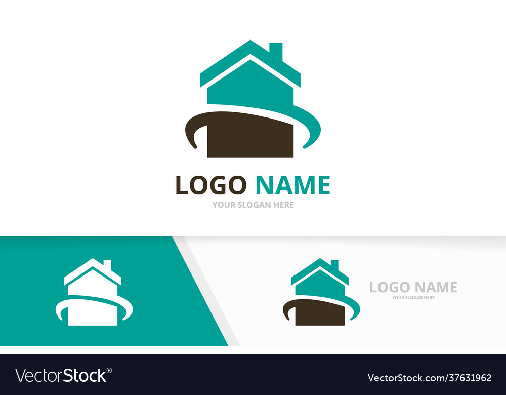 Abstract House Logo Design Template Real Estate Vector Image