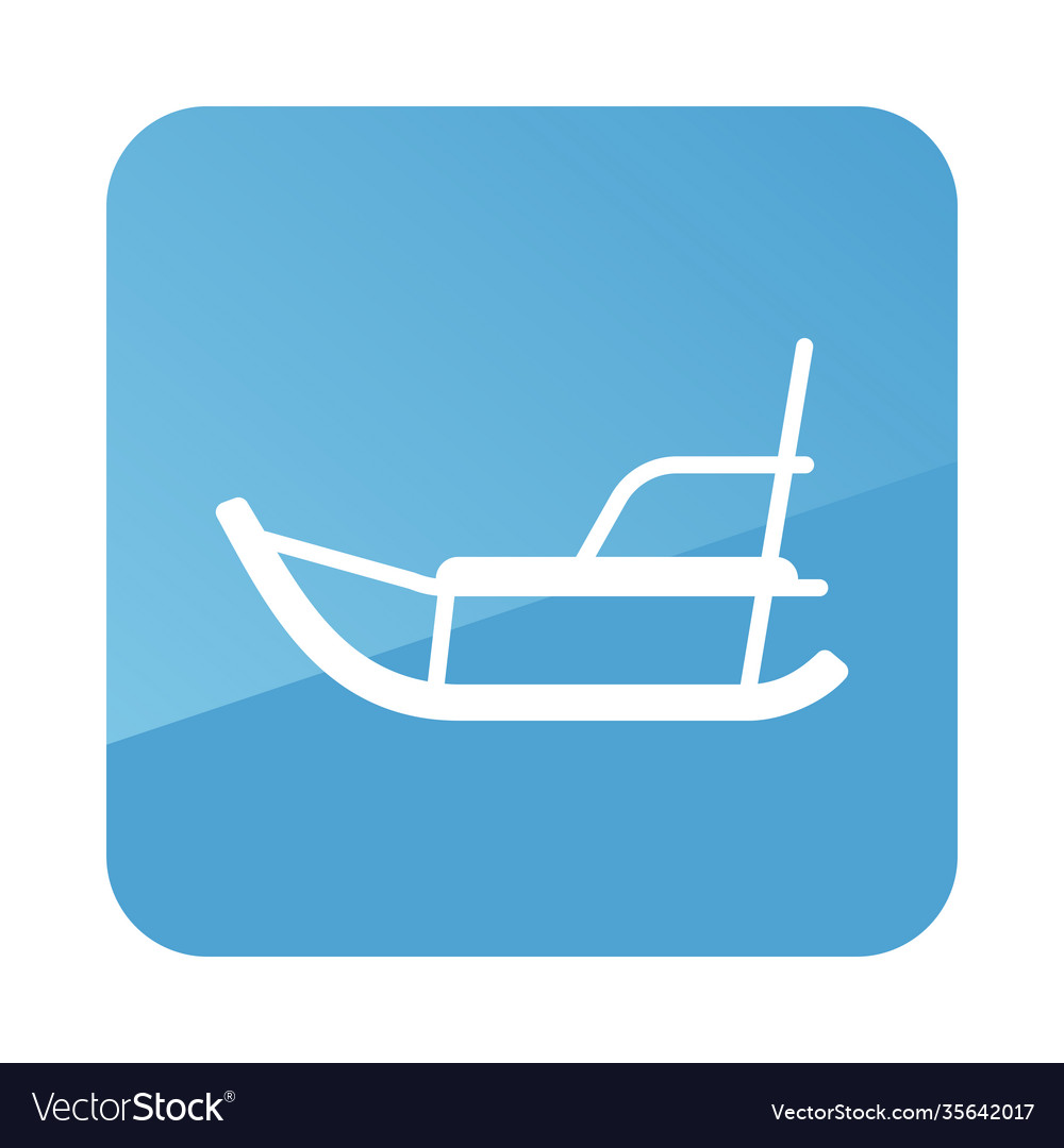 Winter Sled Icon Sign Royalty Free Vector Image