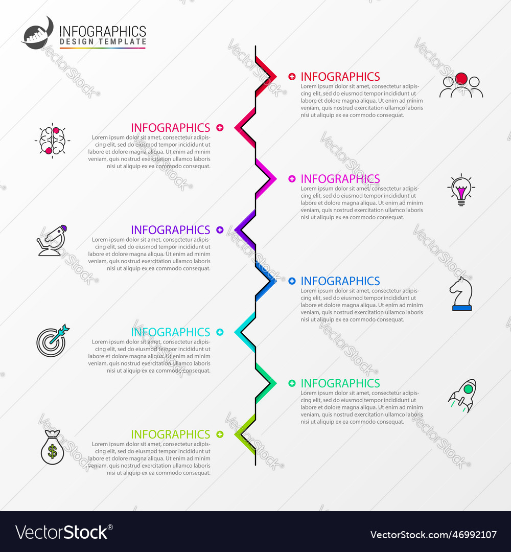 Infographic Design Template Timeline Concept Vector Image