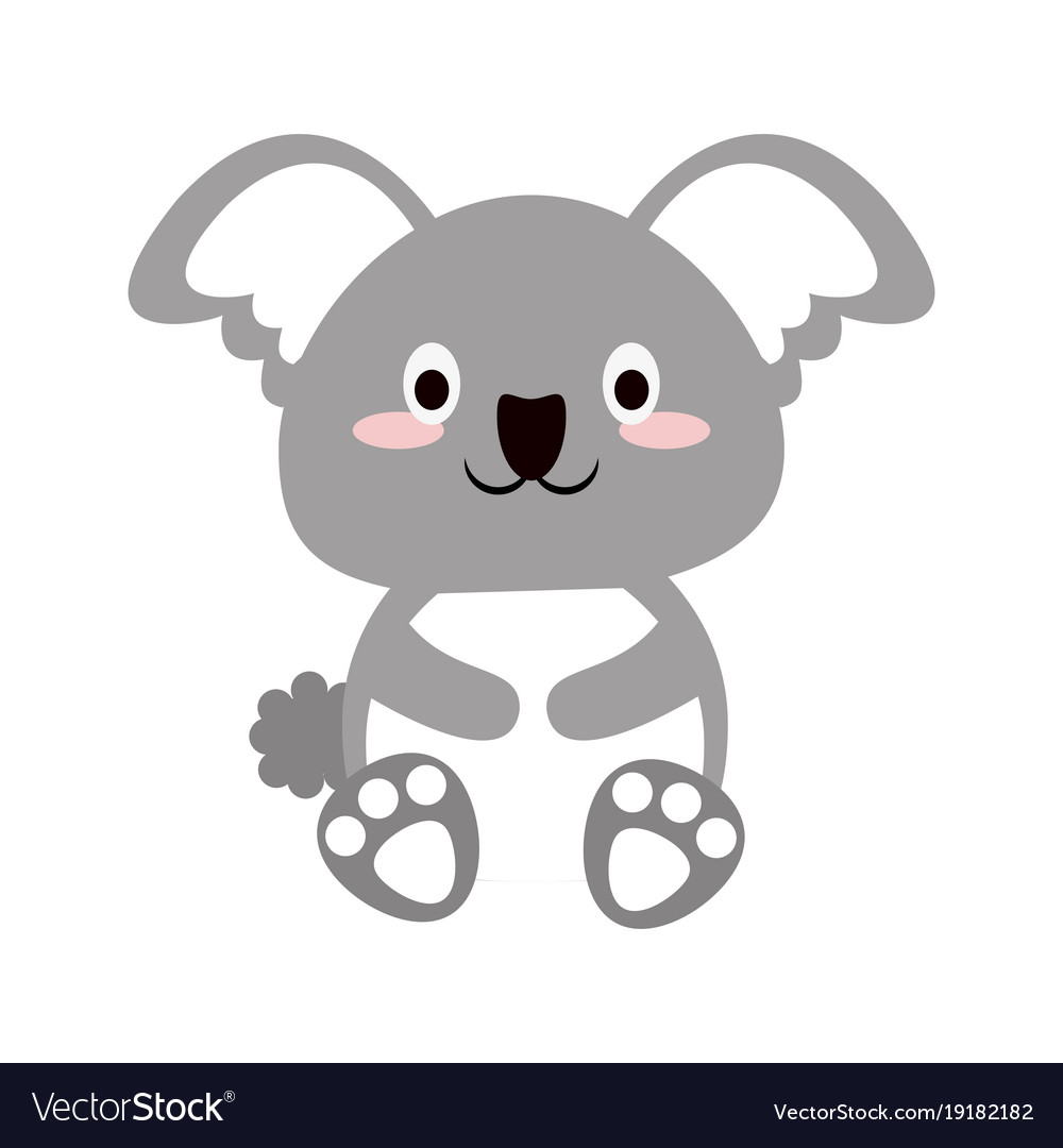 Cute Koala Cartoon Royalty Free Vector Image Vectorstock