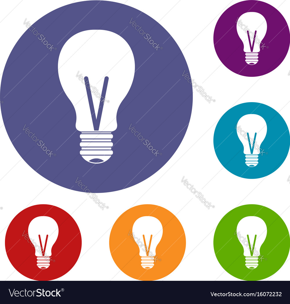 Light Bulb Icons Set Royalty Free Vector Image