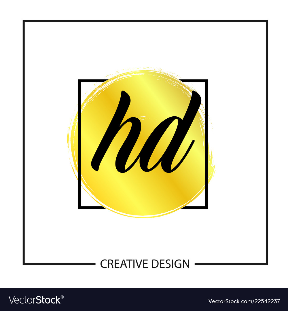 Initial Letter Hd Logo Template Design Royalty Free Vector