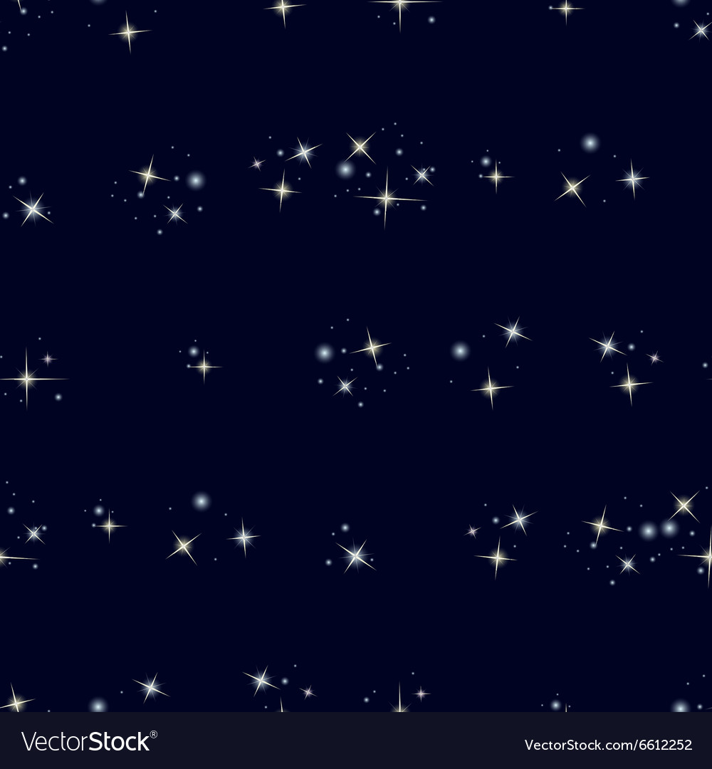 Starry Sky Seamless Pattern Royalty Free Vector Image