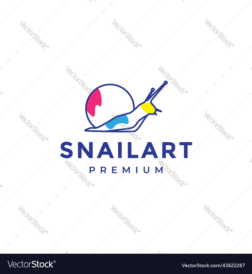 Snail Abstract Logo Design Royalty Free Vector Image