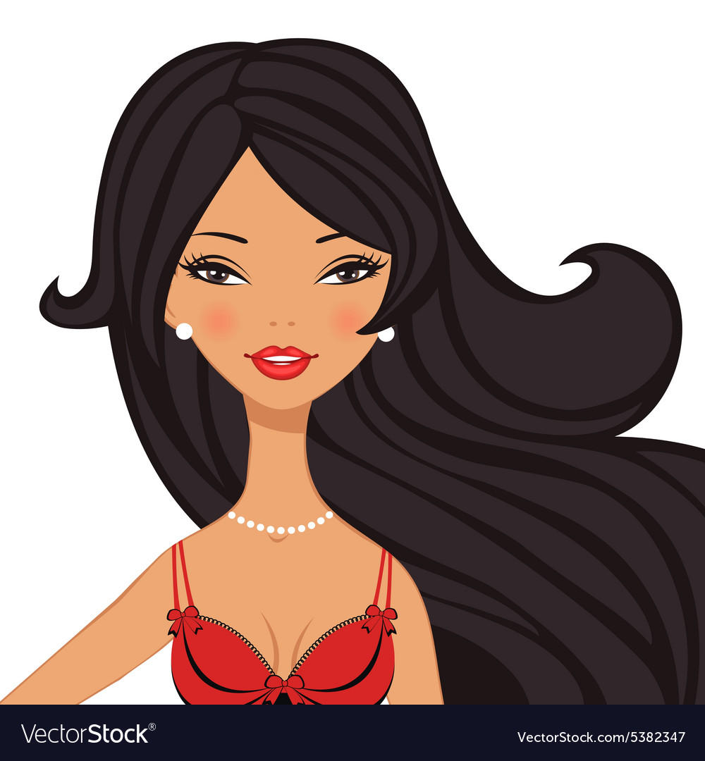 Sexy Beautiful Woman In Lingerie Royalty Free Vector Image