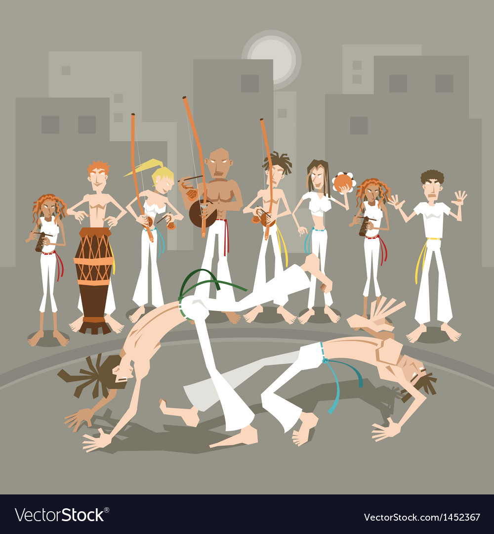 Brazilian Martial Art Capoeira Royalty Free Vector Image