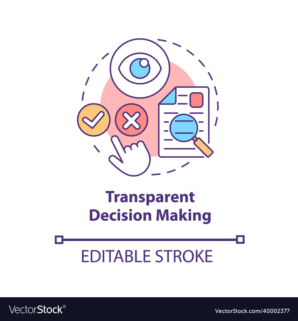 Transparent Decision Making Concept Icon Vector Image