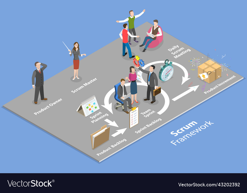 D Isometric Flat Conceptual Royalty Free Vector Image