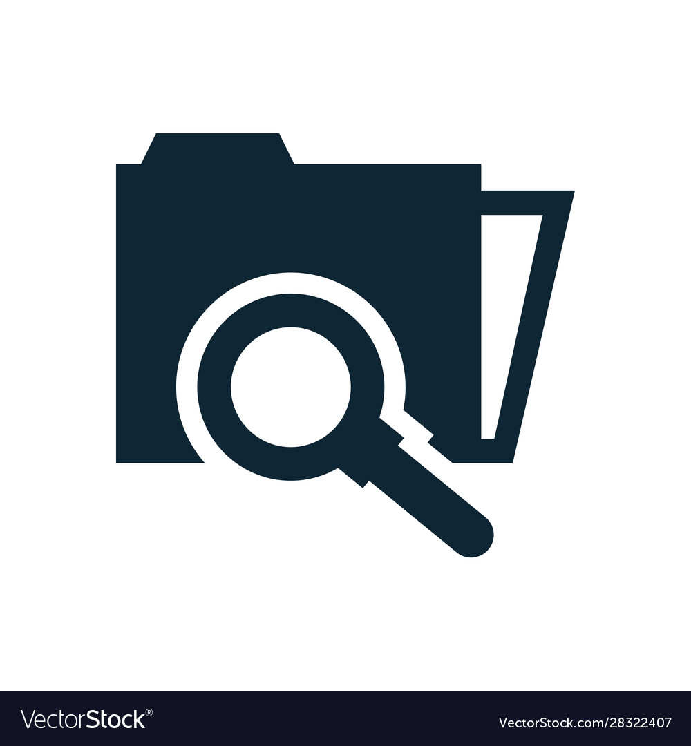 Folder File Document With Magnifying Glass Vector Image