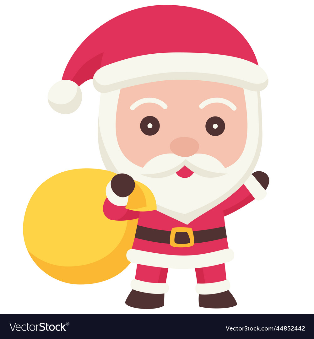 Cute Santa Claus Doodle Icon Royalty Free Vector Image