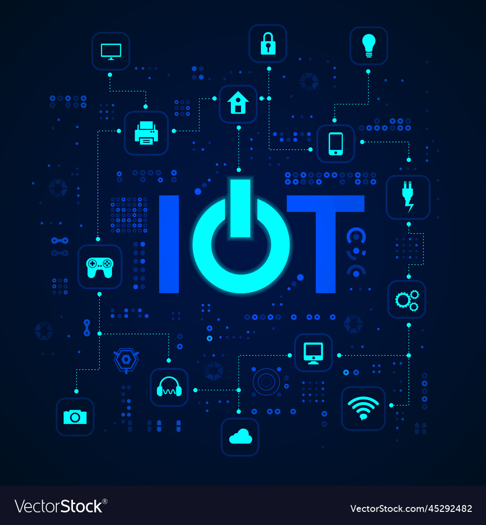 Concept Of Internet Of Things Appliances Icons Vector Image