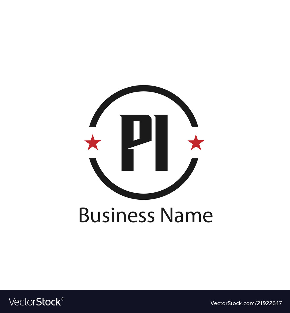 Initial Letter Pi Logo Template Design Royalty Free Vector