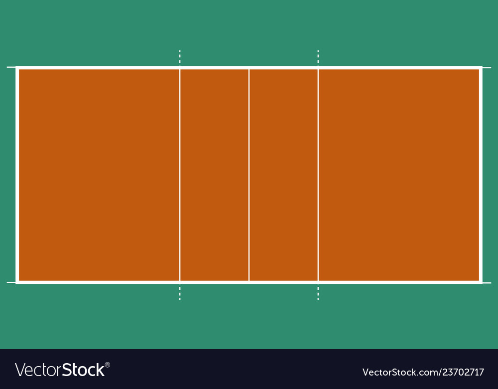 Isolated Aerial View Of A Volleyball Field Vector Image