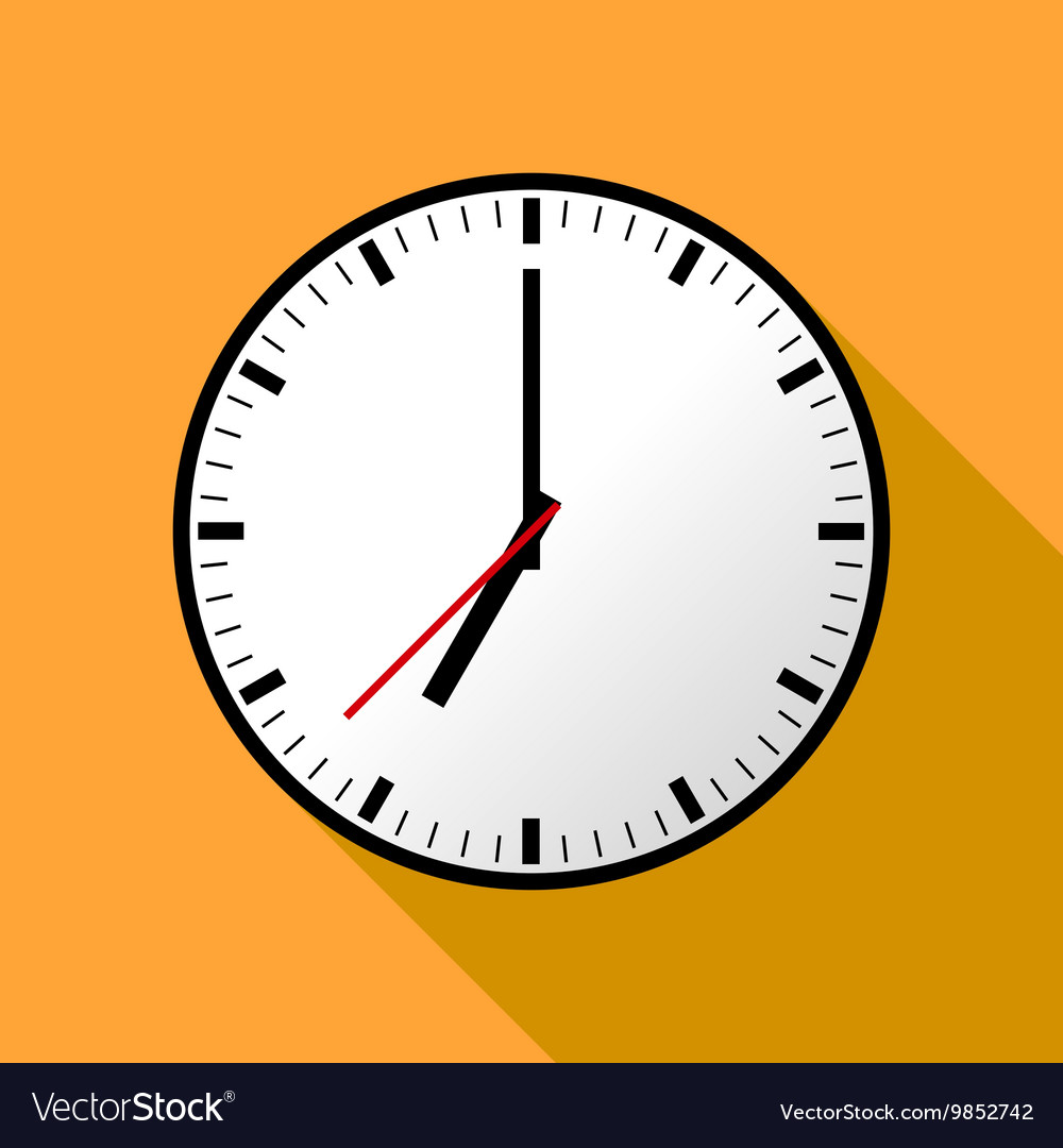 Clock Icon Flat Design Eps10 Royalty Free Vector Image